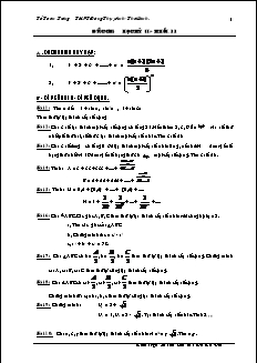 Đề cương học kỳ II - Khối 11