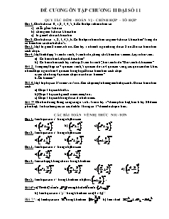 Đề cương ôn tập Chương II Đại số 11
