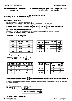 Đề cương ôn tập học kỳ II môn: Toán 11_nâng cao