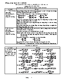 Đề cương ôn tập Toán 11, cơ bản, kì 2 - Năm 2009 – 2010