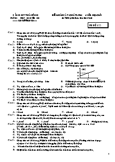 Đề khảo sát chất lượng giữa học kì I môn Vật lý 10 - Nâng cao - Mã đề: 123