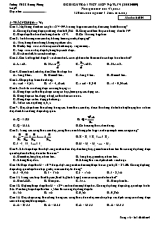 Đề kiểm tra 1 tiết môn Vật lý 9 (2008 - 2009) - Mã đề thi 004