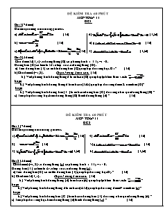 Đề kiểm tra 60 phút môn Toán 11
