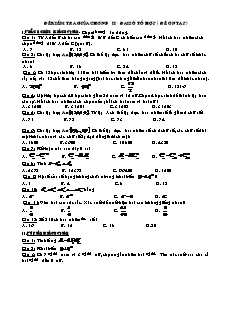 Đề kiểm tra giữa chương II - Đại số tổ hợp ( đề ôn tập )