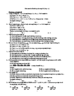 Đề kiểm tra Hình học chương III ( lớp 11)