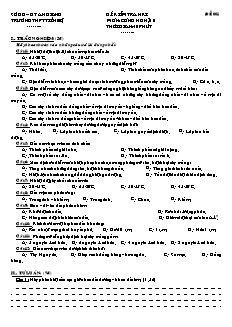 Đề kiểm tra học kì I môn: Công nghệ 10