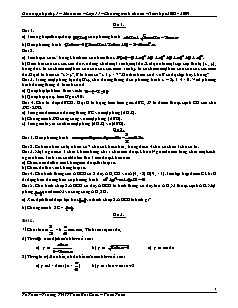 Đề ôn tập học kỳ 1 – Môn Toán – Lớp 11 – Chương trình chuẩn - Năm học 2008 - 2009