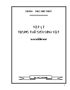 Đề tài Vật lý trong thế giới các sinh vật