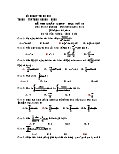 Đề thi chất lượng học kỳ II