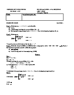 Đề thi lại khối 11 Môn: Toán