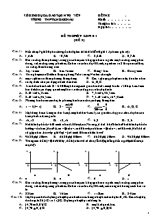 Đề thi môn lớp10 (đề 3)