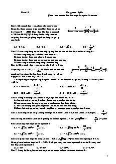 Đề thi môn: Vật lí lớp 10