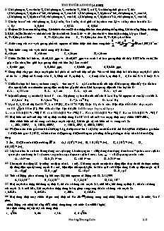 Đề Thi thử đại học