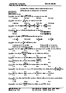 Đề thi tốt nghiệp THPT không phân ban