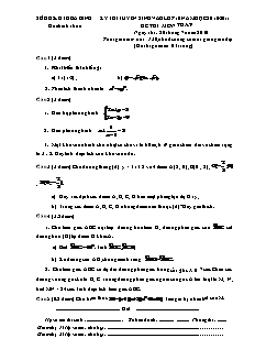 Đề thi tuyển sinh vào lớp 10 tỉnh Hòa Bình năm học 2010-2011 môn Toán