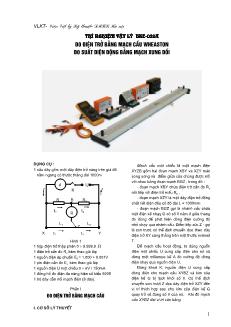 Đo điện trở bằng mạch cầu wheaston đo suất điện động bằng mạch xung đối