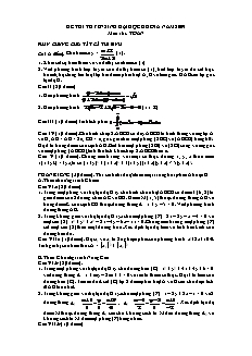 Ðề thi tuyển sinh đại học khối A năm 2009 môn thi: Toán