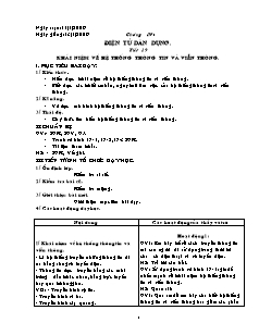 Giáo án Công nghệ 12 kỳ II