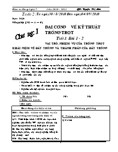 Giáo án Công Nghệ 7- GV: Nguyễn Thị Minh