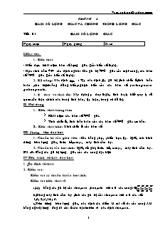 Giáo án Đại số 1 cơ bản - Chương I: Hàm số lượng giácvà phương trình lượng giác