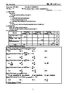 Giáo án Đại số 11 CB tiết 73: Kiểm tra 1 tiết Chương V