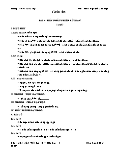 Giáo án Đại số 11 - Chương 2 - Tiết 39 đến 41: Biến ngẫu nhiên rời rạc