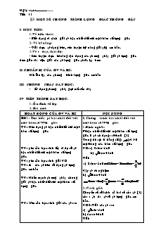 Giáo án Đại số 11 cơ bản tiết 11 đến 15