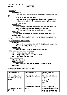 Giáo án Đại số 11 cơ bản tiết 29: Bài tập