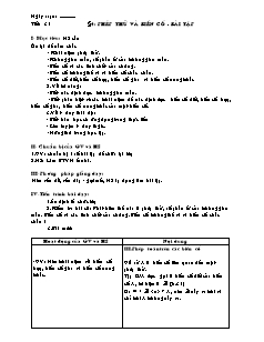 Giáo án Đại số 11 cơ bản tiết 31: Phép thử và biến cố - bài tập