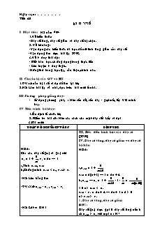 Giáo án Đại số 11 cơ bản tiết 40: Dãy số