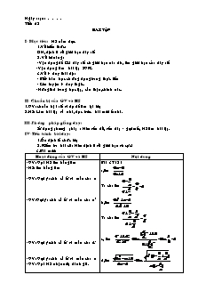 Giáo án Đại số 11 cơ bản tiết 52: Bài tập