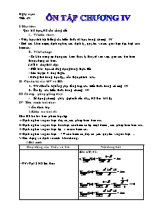 Giáo án Đại số 11 cơ bản tiết 61: Ôn tập chương IV