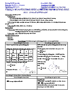 Giáo án Đại số 11 nâng cao - Chương 1, 2, 3