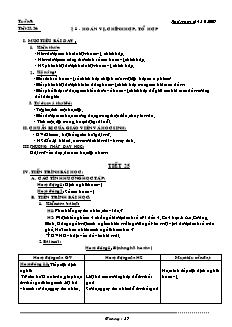 Giáo án Đại số 11 NC tiết 25, 26, 27: Hoán vị- Chỉnh hợp- tổ hợp