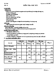 Giáo án Đại số 11 NC tiết 45: Kiểm tra học kì I