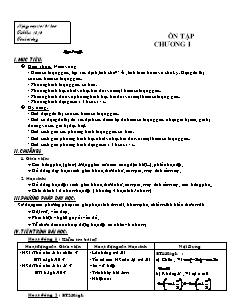 Giáo án Đại số 11: Ôn tập Chương I