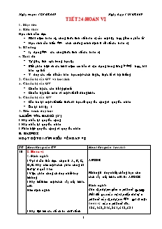 Giáo án Đại số 11 tiết 24 đến 36