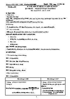 Giáo án Đại số 11 tiết 47, 48, 49: Phương pháp quy nạp toán học