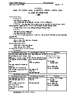 Giáo án Đại số 11 - Trường THPT Thạnh Lộc