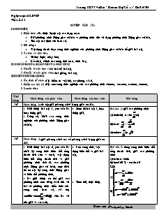 Giáo án Đại số 11 - Trường THPT Võ Giữ - Tiết 11: Luyện tập