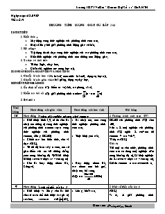 Giáo án Đại số 11 - Trường THPT Võ Giữ - Tiết 9: Phương trình lượng giác cơ bản