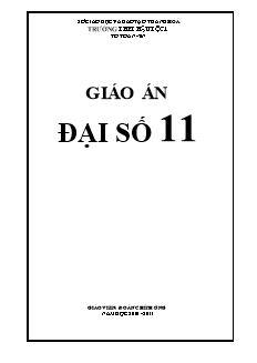 Giáo án Đại số 11