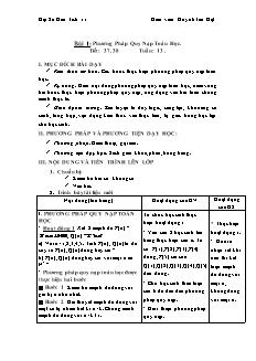 Giáo án Đại số giải tích 11 Bài 1: Phương pháp quy nạp toán học