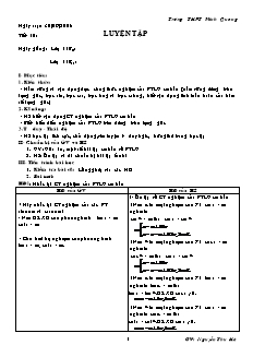 Giáo án Đại số giải tích 11 CB tiết 10: Luyện tập