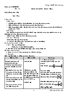 Giáo án Đại số giải tích 11 CB tiết 4: Hàm số lượng giác (tiếp)