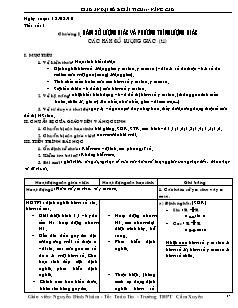 Giáo án Đại số & giải tích 11- Nâng cao (3 cột)