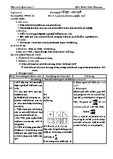 Giáo án Đại số & giải tích 11 tiết 32: Xác suất của biến cố