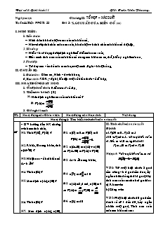 Giáo án Đại số & giải tích 11 tiết 33: Xác suất của biến cố (tt)