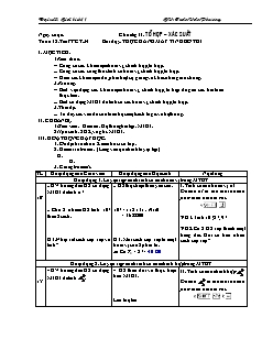 Giáo án Đại số & giải tích 11 tiết 34, 35, 36