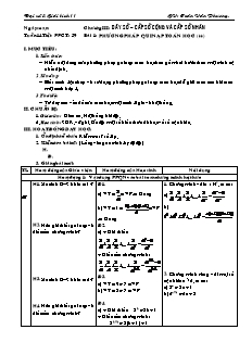 Giáo án Đại số & giải tích 11 tiết 38: Phương pháp qui nạp toán học (tt)